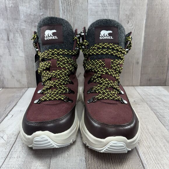 Sorel Kinetic Breakthru Conquest Womens 7 Sneaker Boots Bootie Waterproof Maroon - Picture 3 of 13